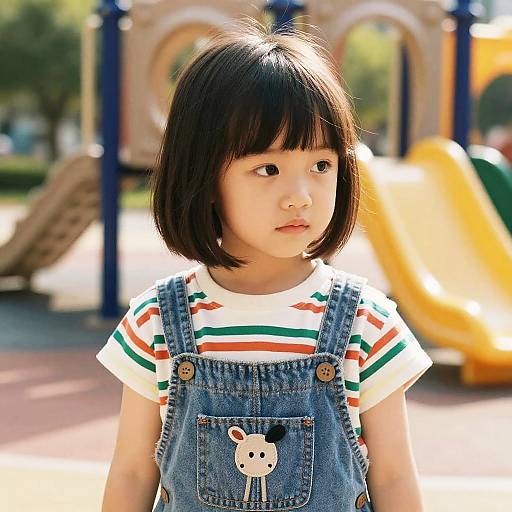 Playful Layered Undercut on Child