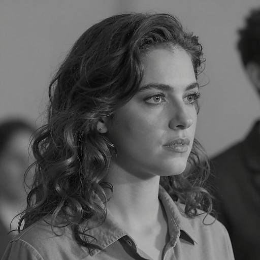 Intense Expression in Black and White Portrait