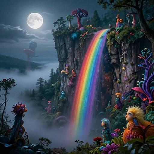 Surreal Dreamscape of Enchanted Cliffs