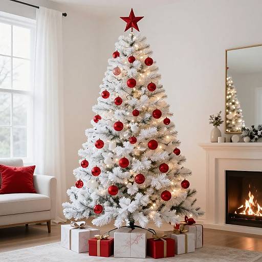 Red and White Christmas Tree
