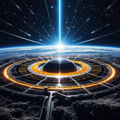 Futuristic Space-Based Renewable Energy Hub