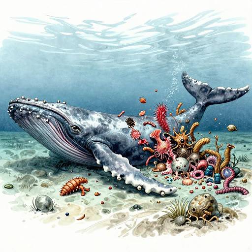 Whale Fall Ecosystem Sketch