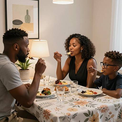Family Dining Together at Home