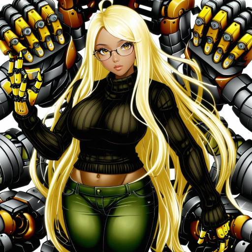 Illustration of Alma armas, va-11 hall-a in the style of Kadose ara