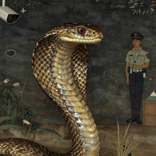 Hyper-Realistic Cobra Hood Close-Up