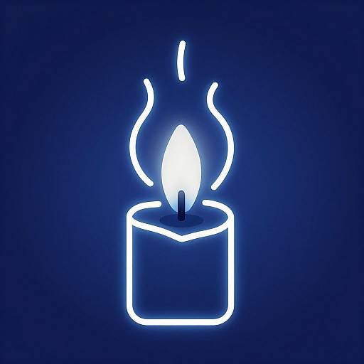 Abstract Geometric Candle Flame Art