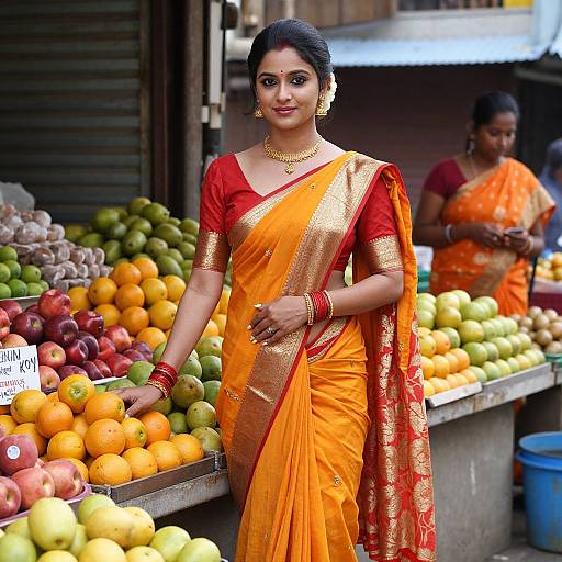 Sahana at Vibrant Bangalore Fruit Stand