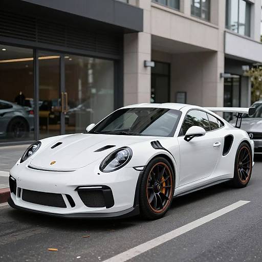 Sleek White Porsche 911 GT3 RS