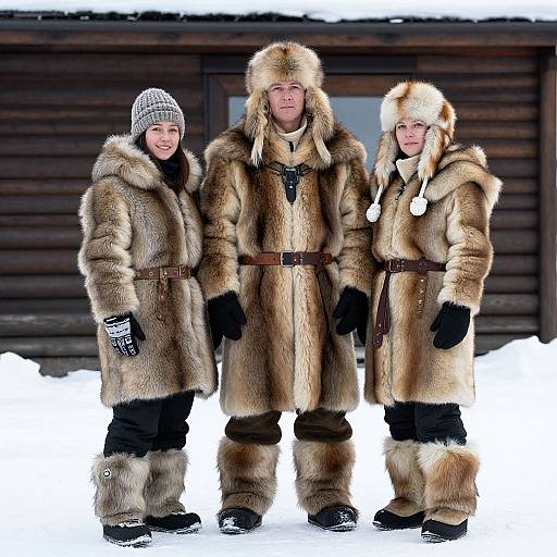 Inuit Fur Coat Fashion Portrait