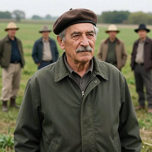 Gentleman in Beret in a Field