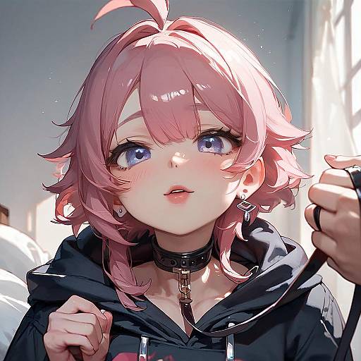 Cute Vtuber Girl with Leash