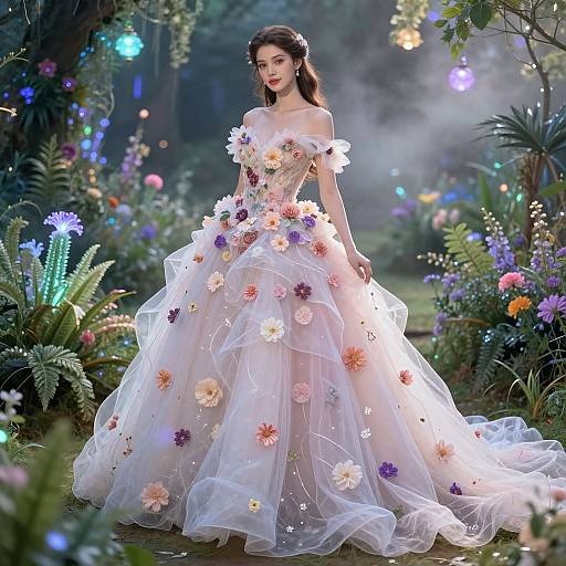 Ashley Fantasy Gown in Enchanted Garden