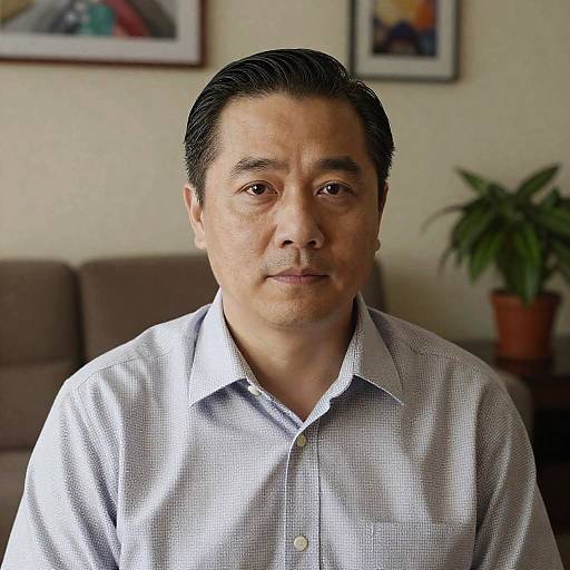 Middle-Aged Man in Indoor Setting