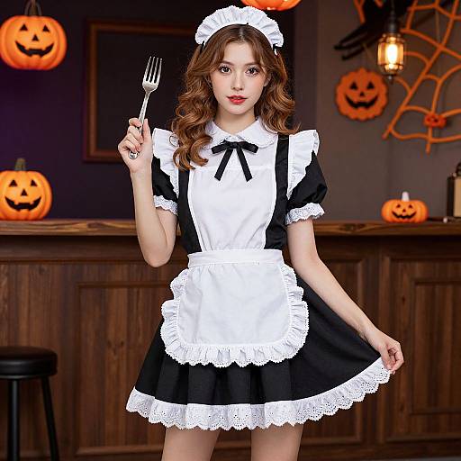 Women Halloween Maid Farmer Costumes