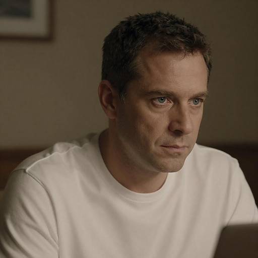 Serious Portrait of a Middle-Aged Man