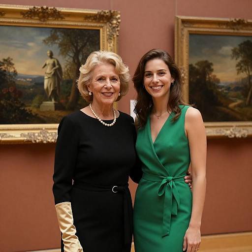 Elegant Gallery Portrait: Two Women
