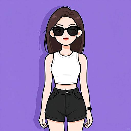 Smiling Woman in Casual Chic Outfit