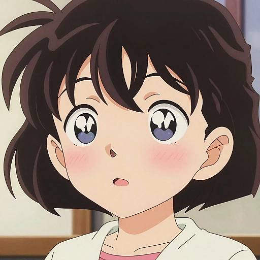 Anime Style Flushed Expression Portrait