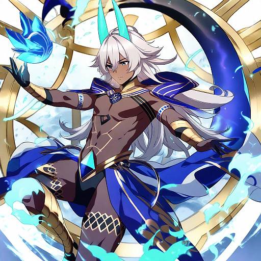 Illustration of Arjuna alter (fate), fate/grand order in the style of Jeno