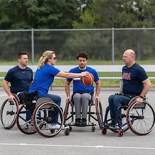 Inclusive Basketball Game on Court