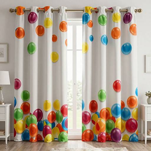 3D Colored Candy Curtains Design
