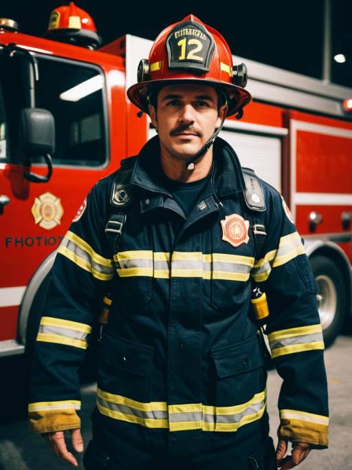 Realistic Firefighter Cosplay Photography