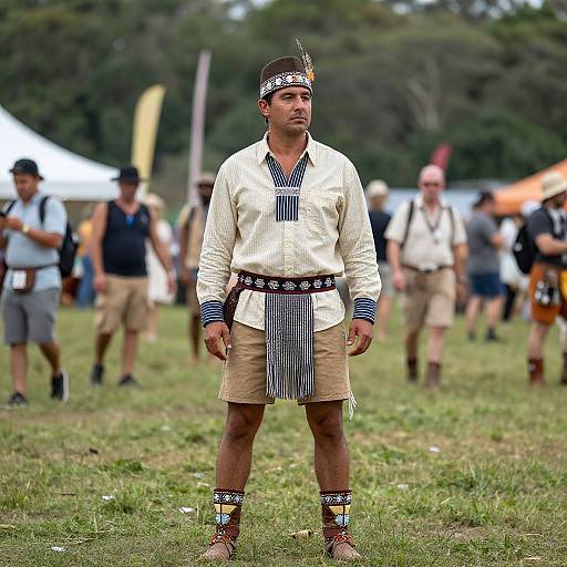 Man in Native Wilderness Outfit