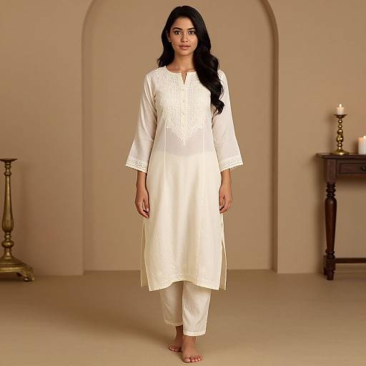 Realistic Solo Girl in Party Kurti