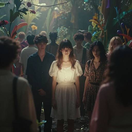 Surreal Youthful Figures in Dreamscape