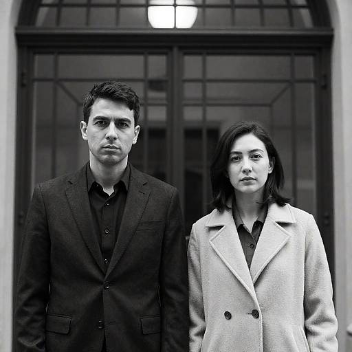 Elegant Pair in Geometric Glass Setting