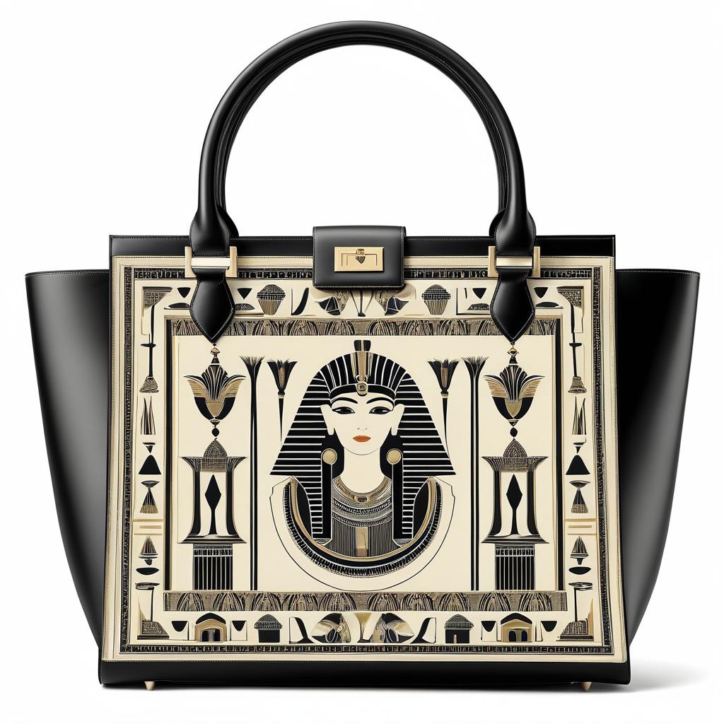 Elegant Bag Design with Egyptian Motifs