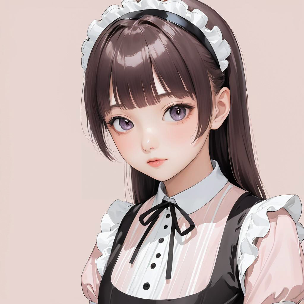 Enchanting Ghibli-Style Shy Young Maid