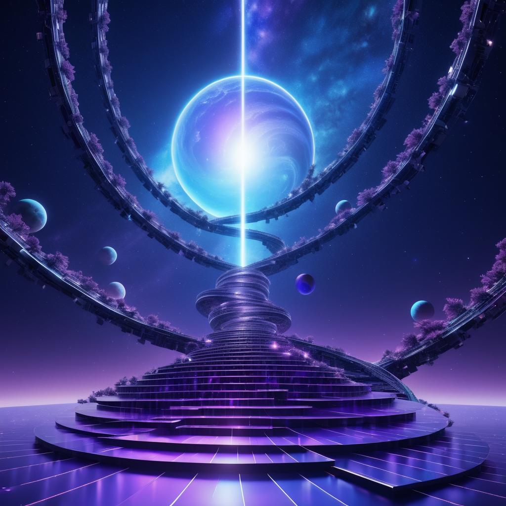 Infinite AI Staircase on Alien World