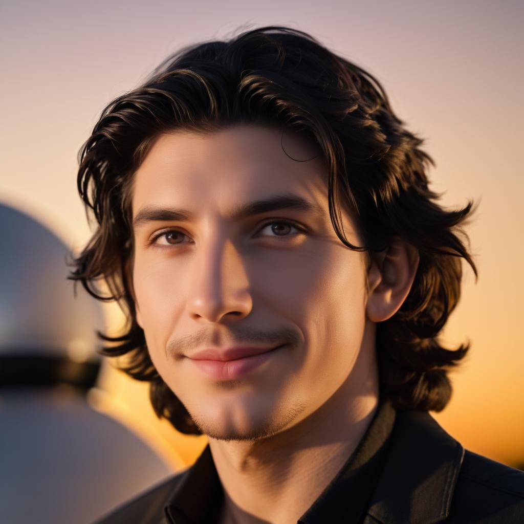 Cinematic Sunset Portrait of Adam Driver