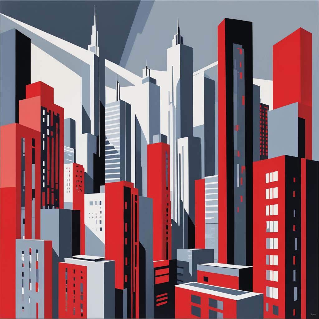 Matisse-Inspired Urban Skyline Art