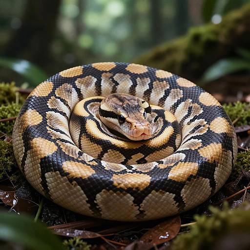 Hyperrealistic Ball Python Portrait
