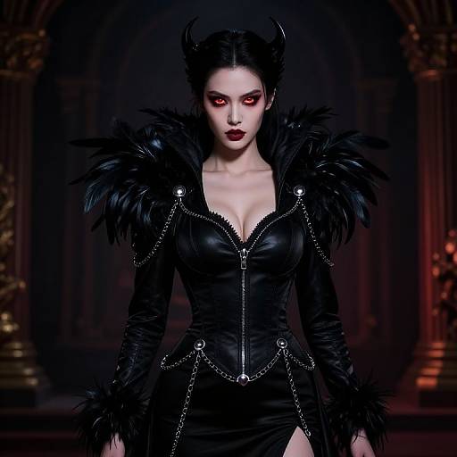 Evil Queen Black Feather Jacket