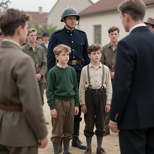 20th-Century Street Scene: Boys and Sailor