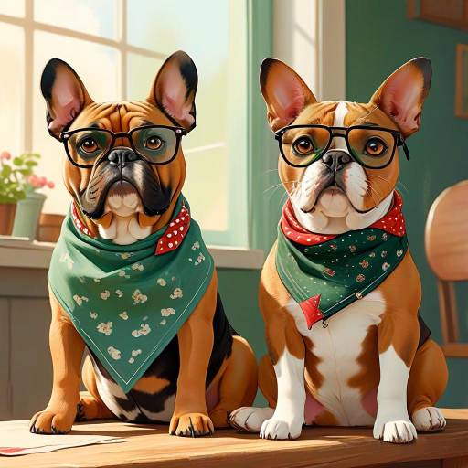 Charming Bulldog and Abyssinian Duo