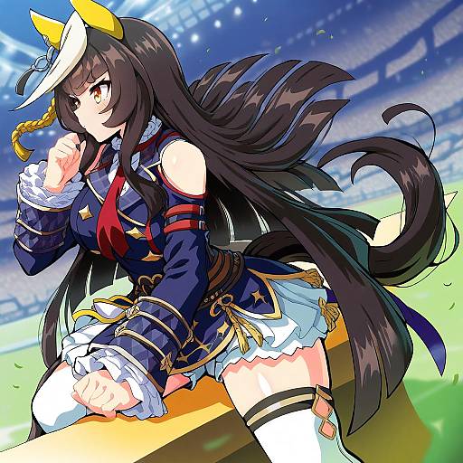 Illustration of Calstone light o (umamusume), umamusume in the style of Lewdamone