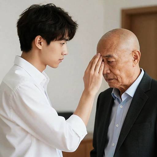 Tender Moment Between Two Generations