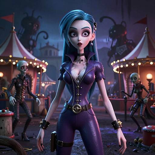 Bulma in Tim Burton's Macabre Carnival
