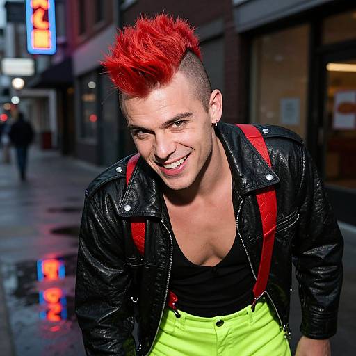 1980s Punk Style Neon Street