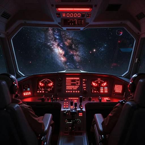 Evil Spaceship Cockpit View