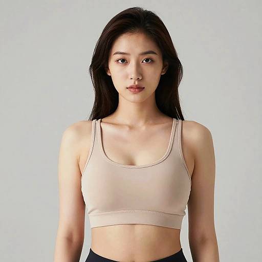 Realistic Busty Gym Girl Portrait