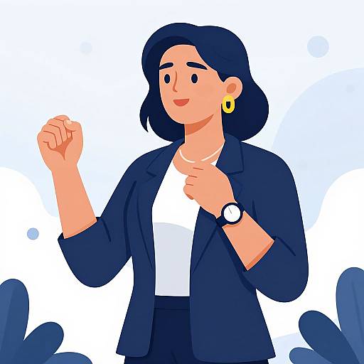 Confident Businesswoman Vector Illustration