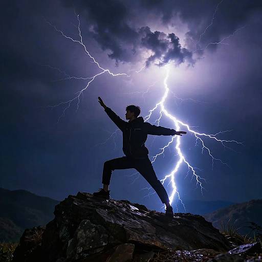 Dynamic Lightning Pose on Stormy Peak