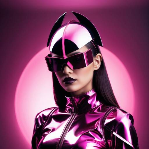Futuristic Fashion Portrait in Pink Hues
