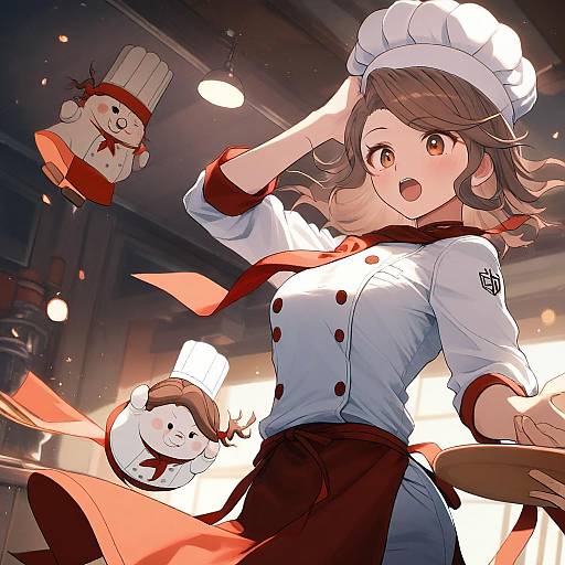 Illustration of Hanamura teruteru, danganronpa (series) in the style of Salamander (hop-step)