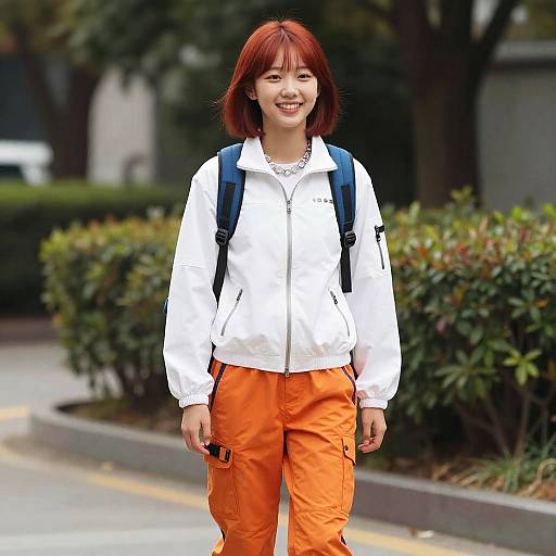 Stylish Teen in Techwear Fashion Shot